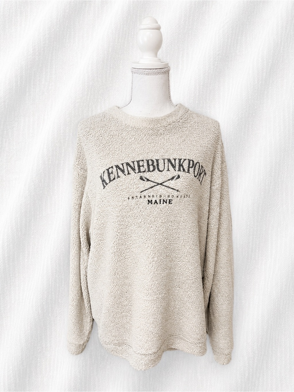 Kennebunkport Sherpa Crewneck Sweater - Cream